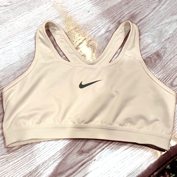 Nike Other - EUC NIKE Dri-Fit Racer-Back Training Leisure Off-White Sports Bra